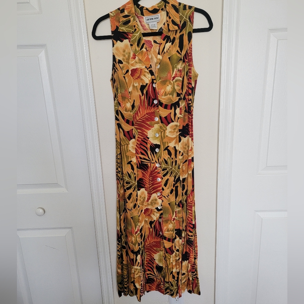 Vintage California Krush flowers summer dress